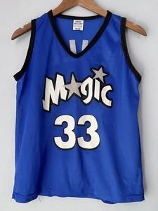 Y2K Orlando Magic Grant Hill #33 Basketball Jersey Kids Size 18-20 Blue Mesh